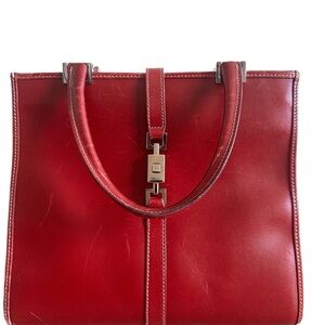 Gucci Jackie red leather bag